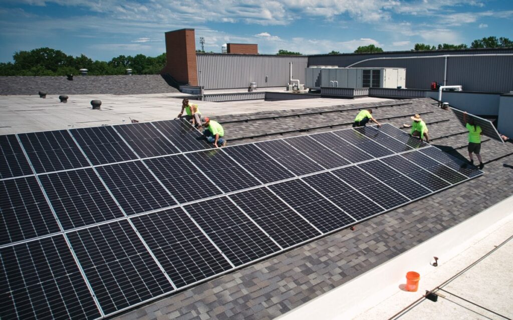 Commercial solar installation by Good Energy Solutions in the Kansas City area